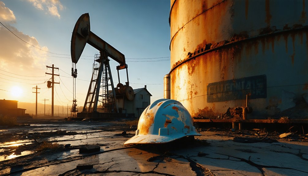 abandoned oil town hazards