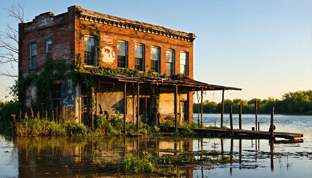 abandoned riverfront ghost towns