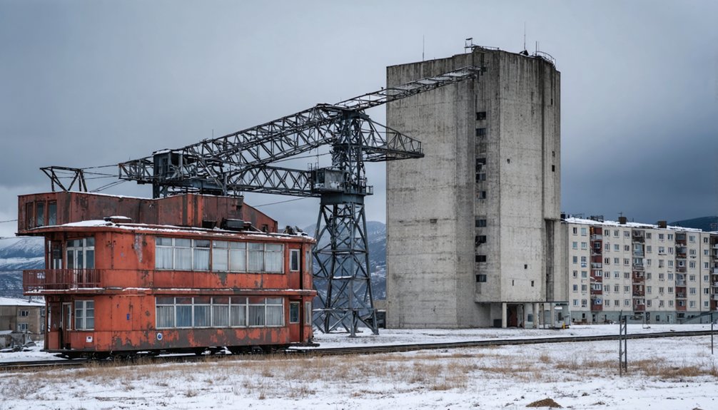 abandoned soviet arctic architecture