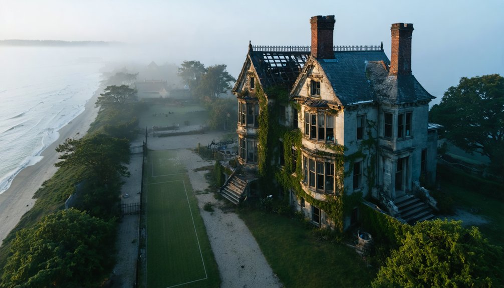 aerial photography of decay