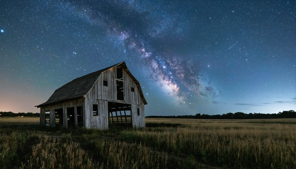 astrophotography in abandoned landscapes
