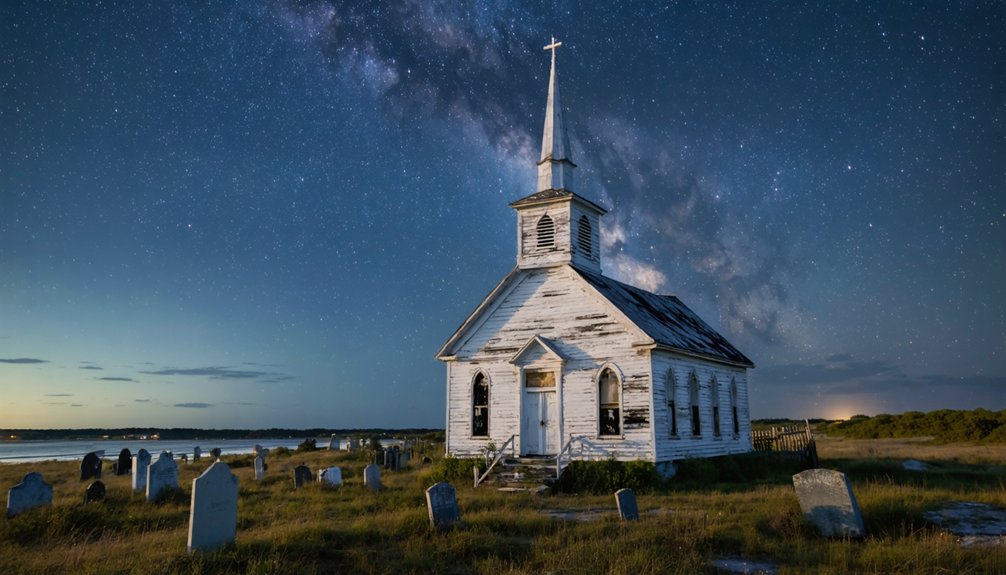 astrophotography in coastal ruins