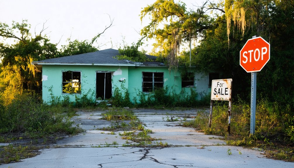 deserted southern suburban areas