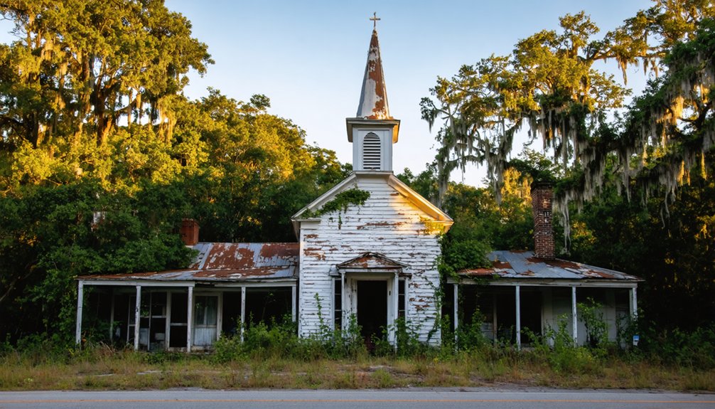 drone photography in ghost towns