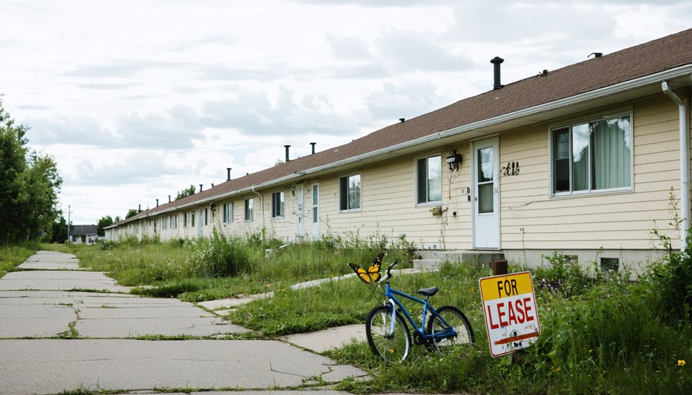 empty military housing complexes