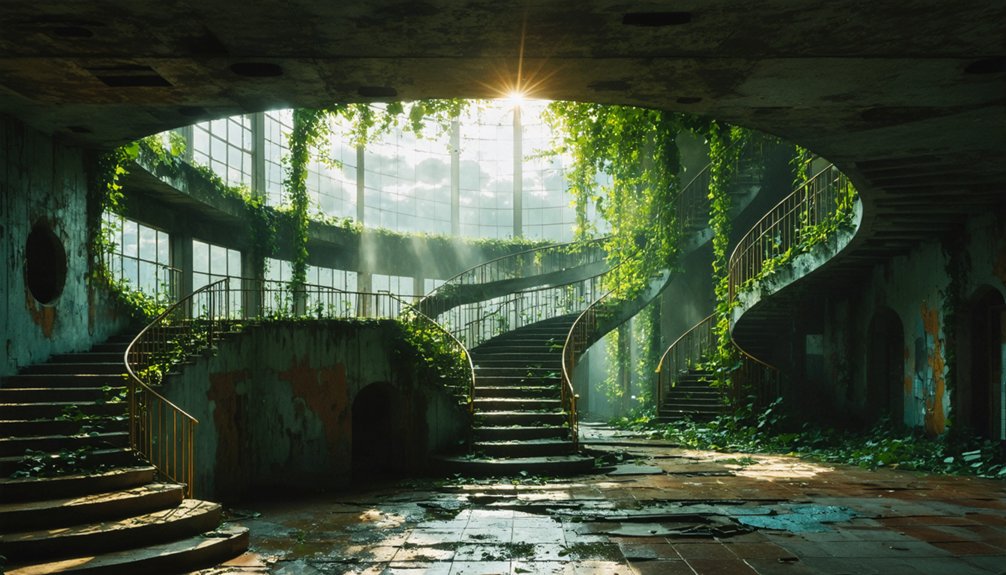 exploring deserted idealistic towns