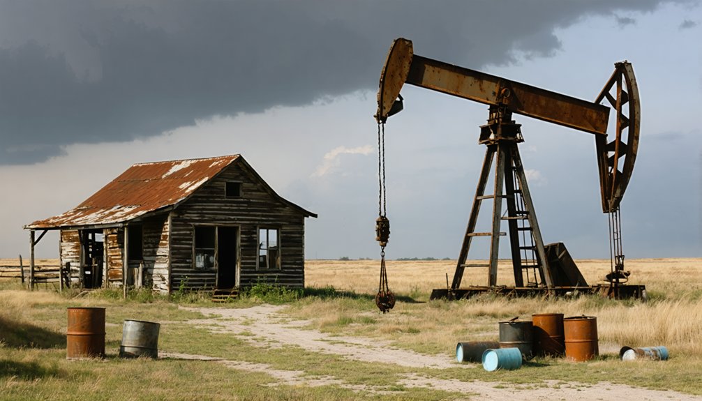 forgotten oil town remnants