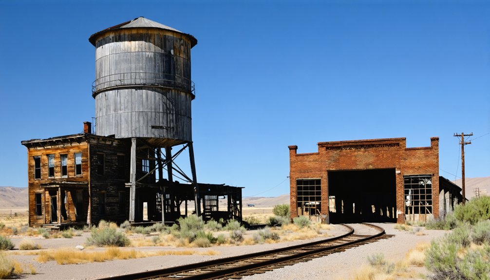 ghost town aerial photography