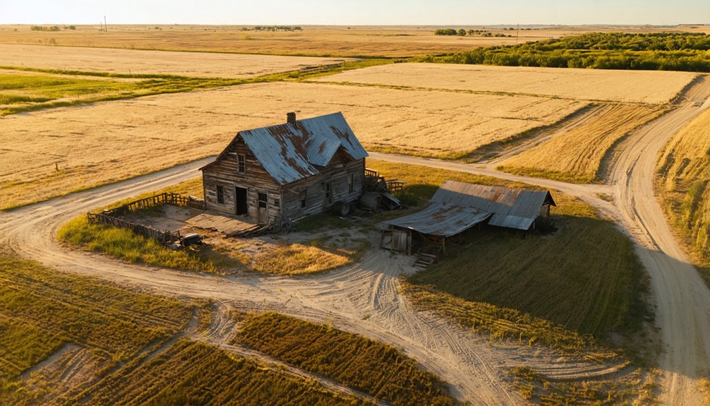 ghost towns drone photography