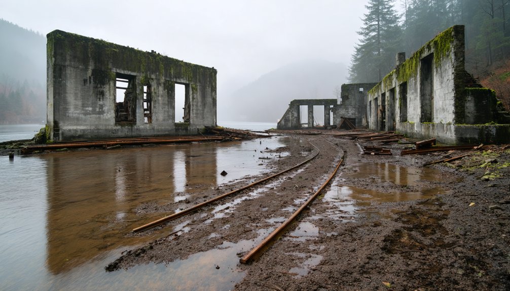 haunting submerged lumber town