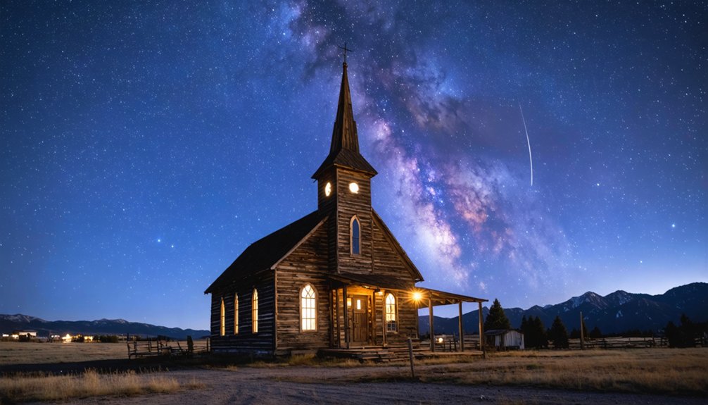 historic architecture under stars