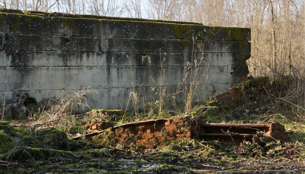 historical ruins in woods