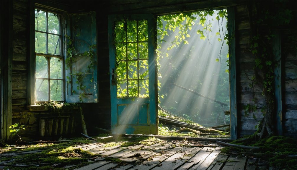 nature reclaiming abandoned towns