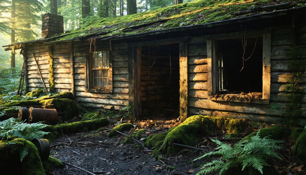 remnants of abandoned camps