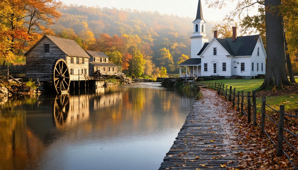 restored 19th century canal settlement
