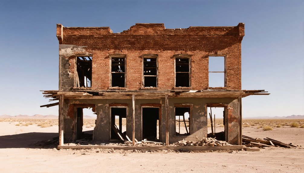 ruins of abandoned settlements