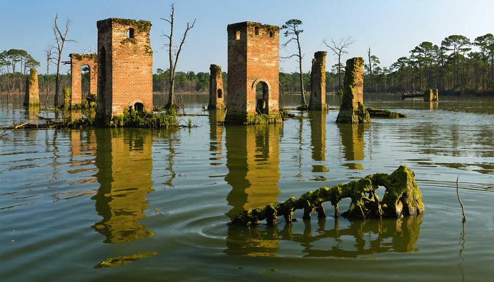 submerged towns and graves