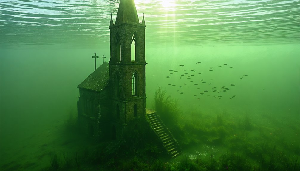 sunken towns along rivers