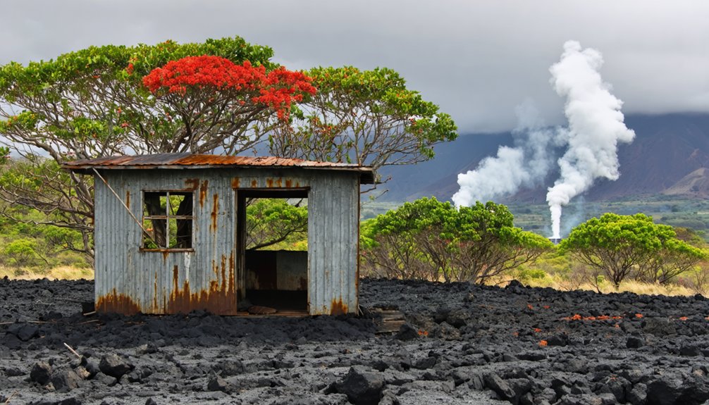 abandoned settlements near volcanoes