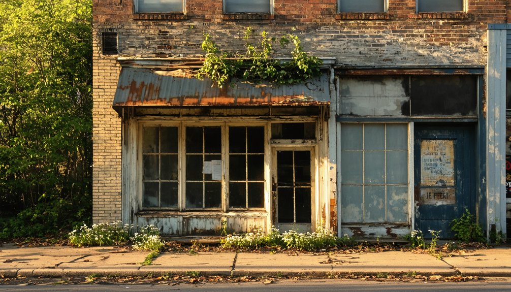 authentic abandoned main street