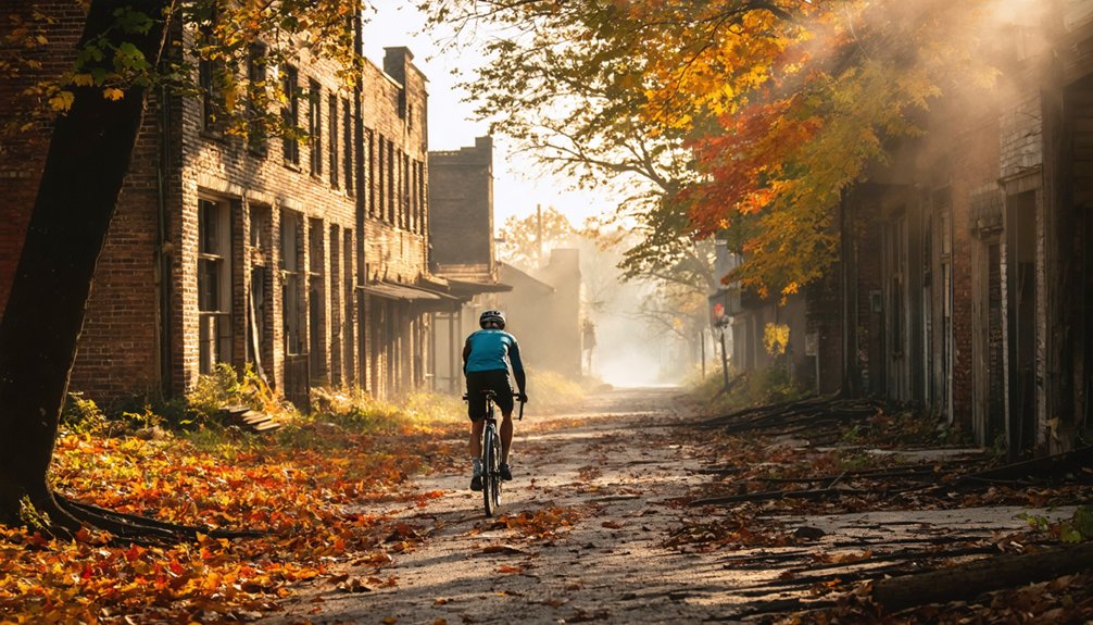 autumn cycling through coal country