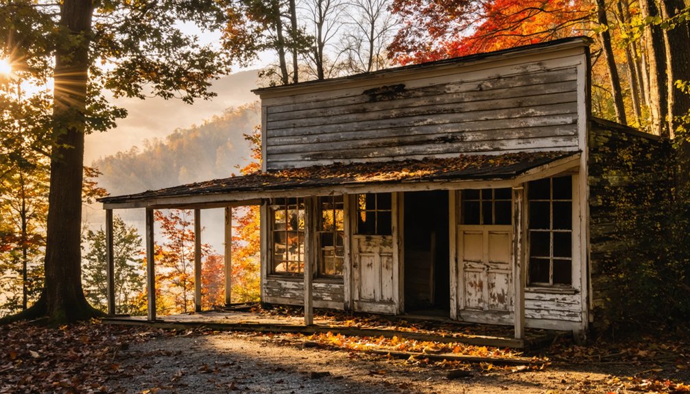 autumn ghost town exploration
