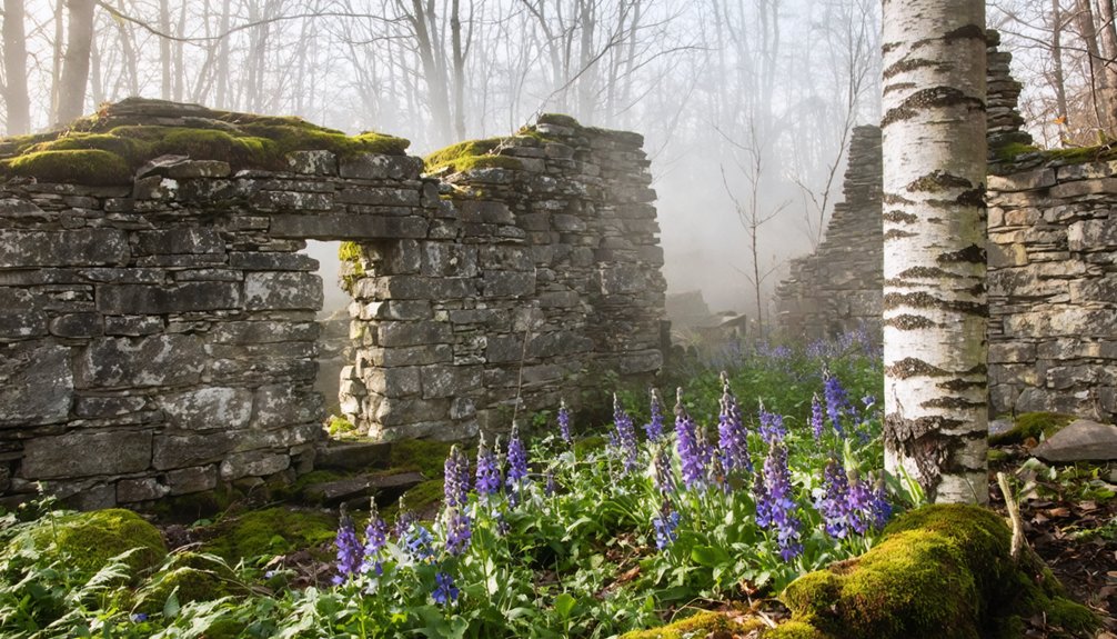 colonial ruins with eerie atmosphere