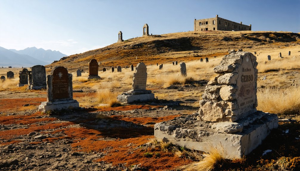 ghost town cemetery ruins