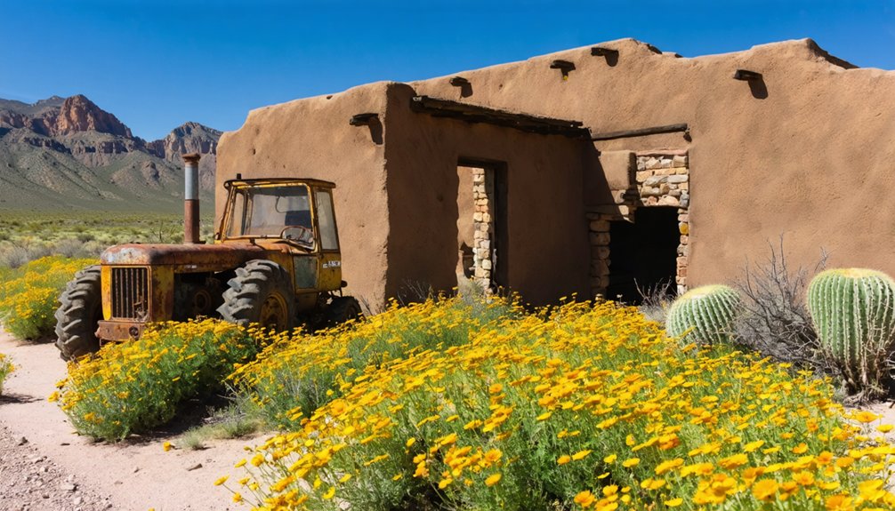 ghost town with lively remnants