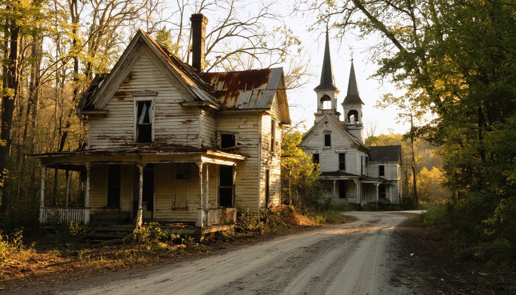 ghost town with preserved history