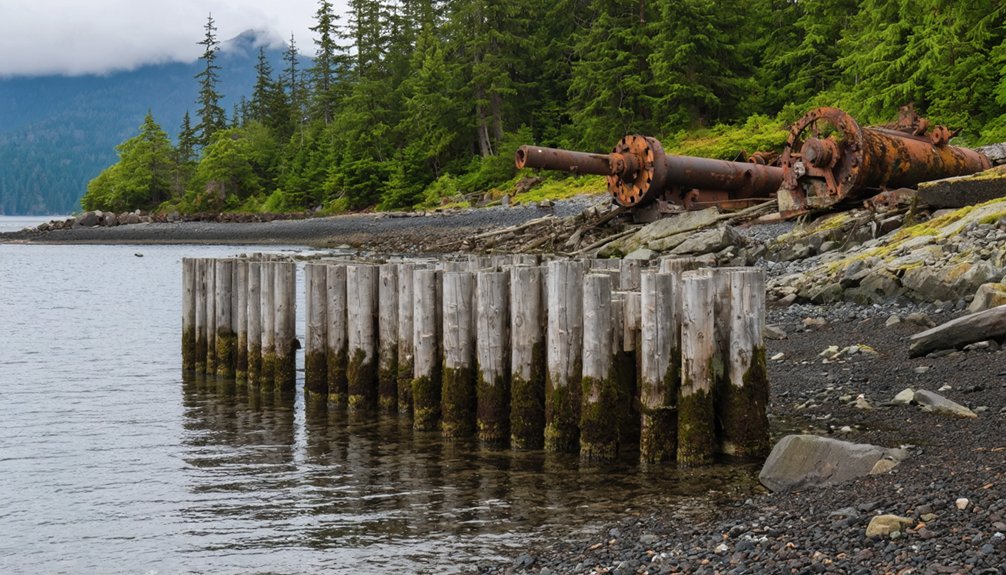 ghostly abandoned fishing town