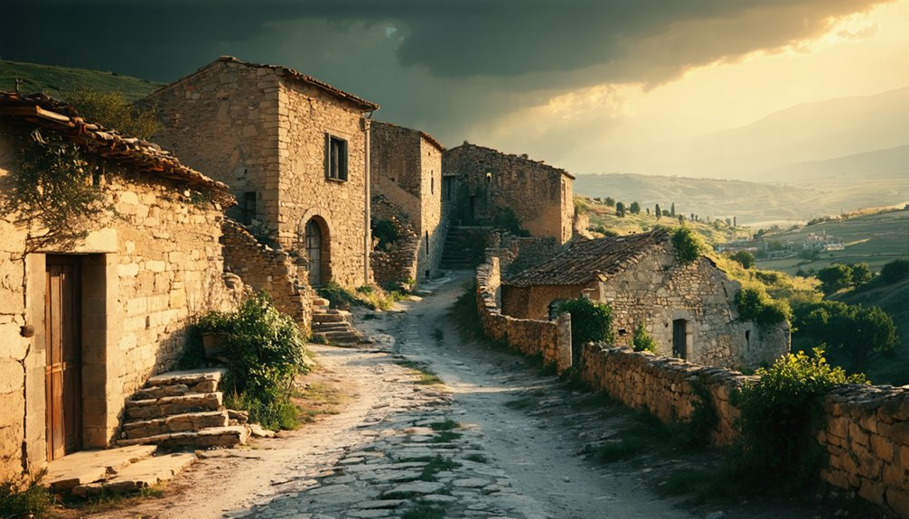 haunting medieval ghost town
