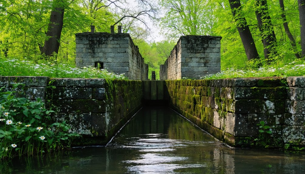 historic canal locksite ruins