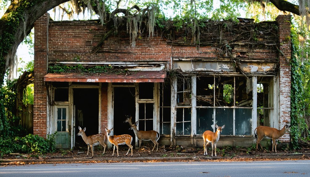 nature reclaims abandoned towns
