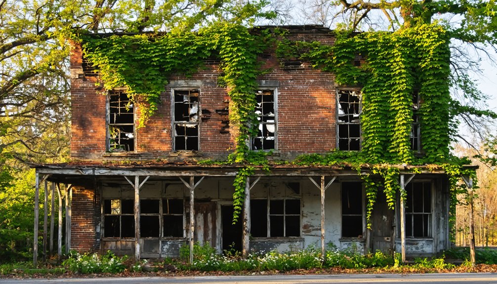 nature reclaims ghost towns