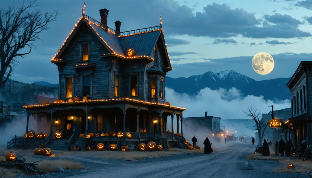 pink landmark haunted house