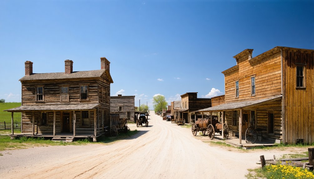 reconstructed 19th century pioneer village