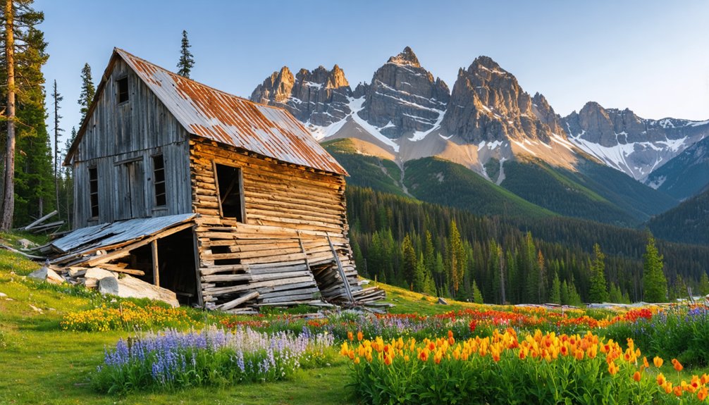 remote mining camp remnants