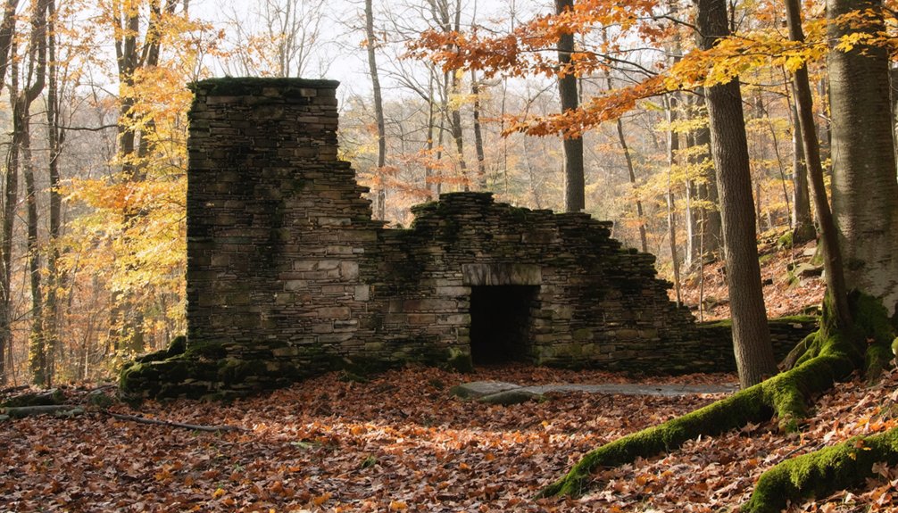 ruins beneath forested ruins
