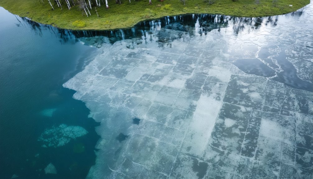 submerged ghost town remnants