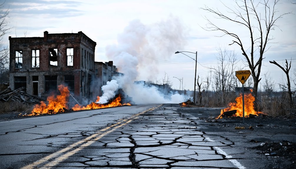 underground fire abandoned town