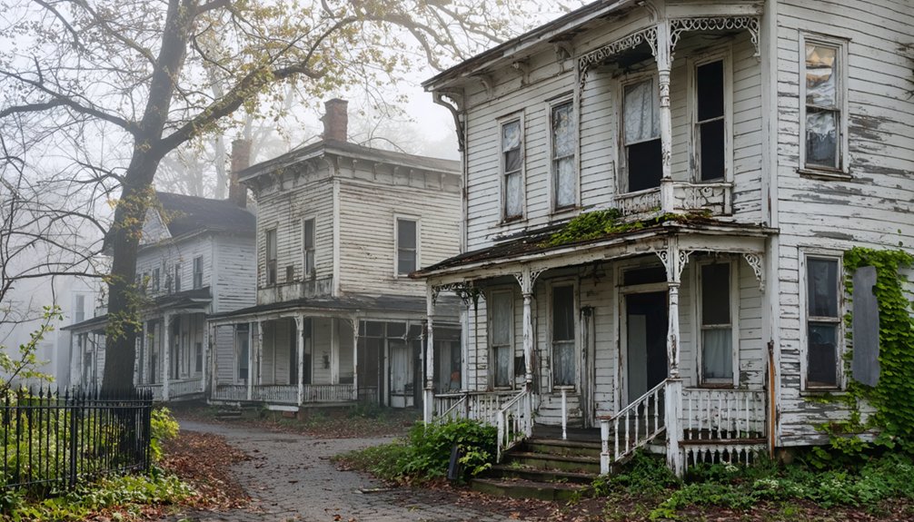 victorian village with historic mill