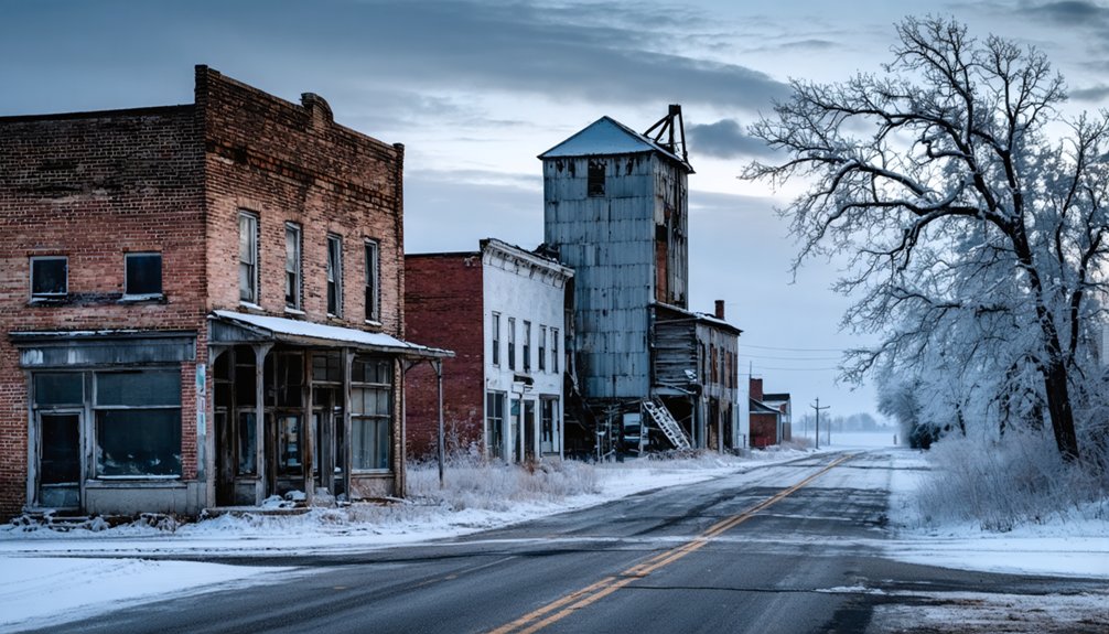 winter ghost town exploration