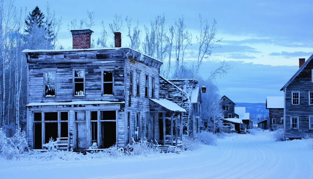 winter ghost towns in maine