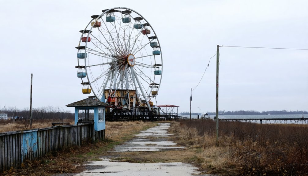 abandoned amusement park ruins