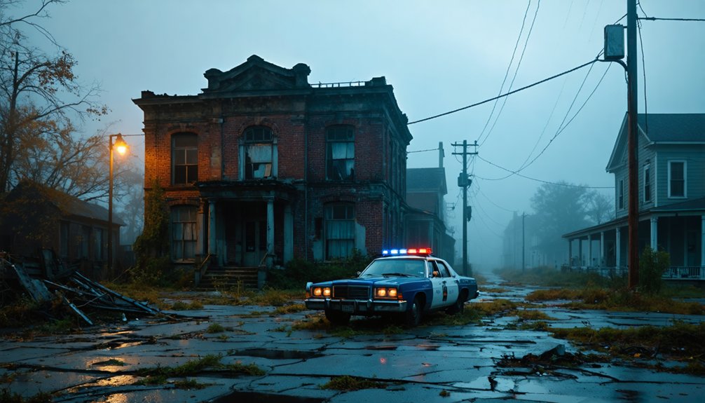 abandoned police station setting