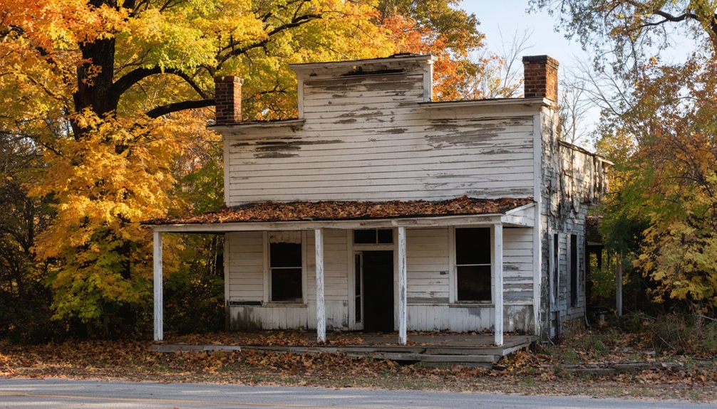 abandoned towns in autumn