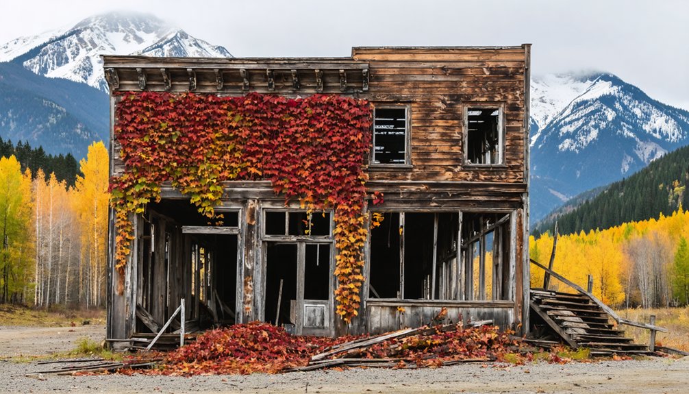 abandoned towns with autumn colors