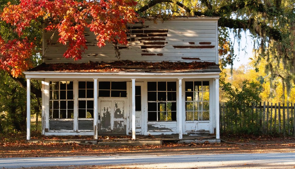 abandoned towns with autumn colors