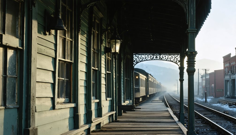 authentic historic industrial streetscene